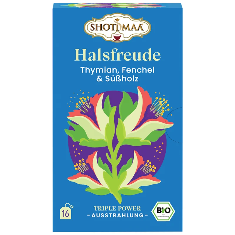 Bio Halsfreude Tee - Thymian Fenchel & Süßholz, 32 g