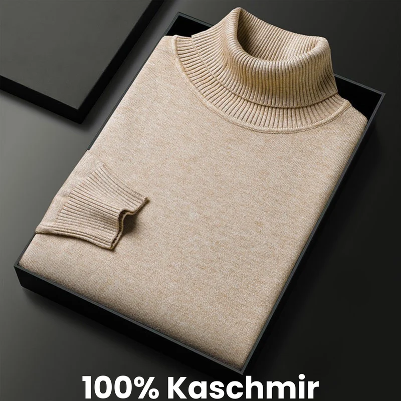 LINDERHOFF | Pull à col roulé en cachemire