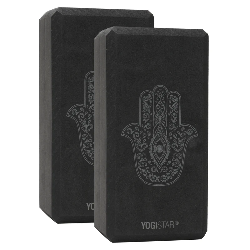Yogablock yogiblock® basic - art collection - hand of fatima - zen black - 2er-Set