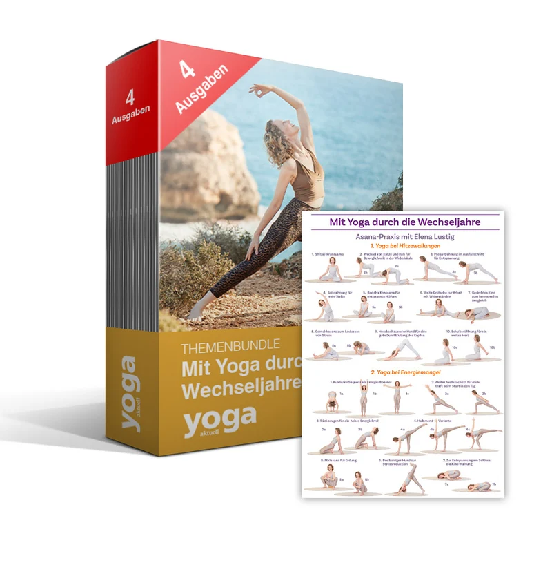 Mit Yoga durch die Wechseljahre – 4er-Bundle + Poster A4