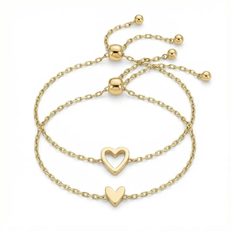Bracelets cœurs assortis mère et fille