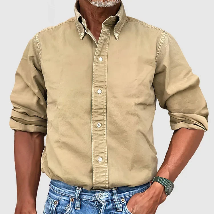 Chemise à manches longues sans plis