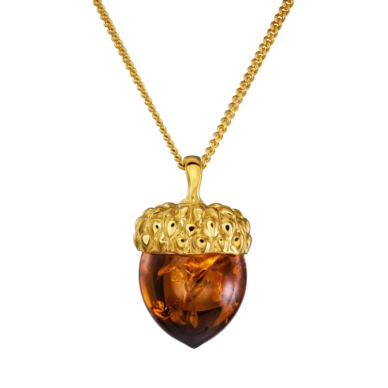 Pendentif cœur en ambre
