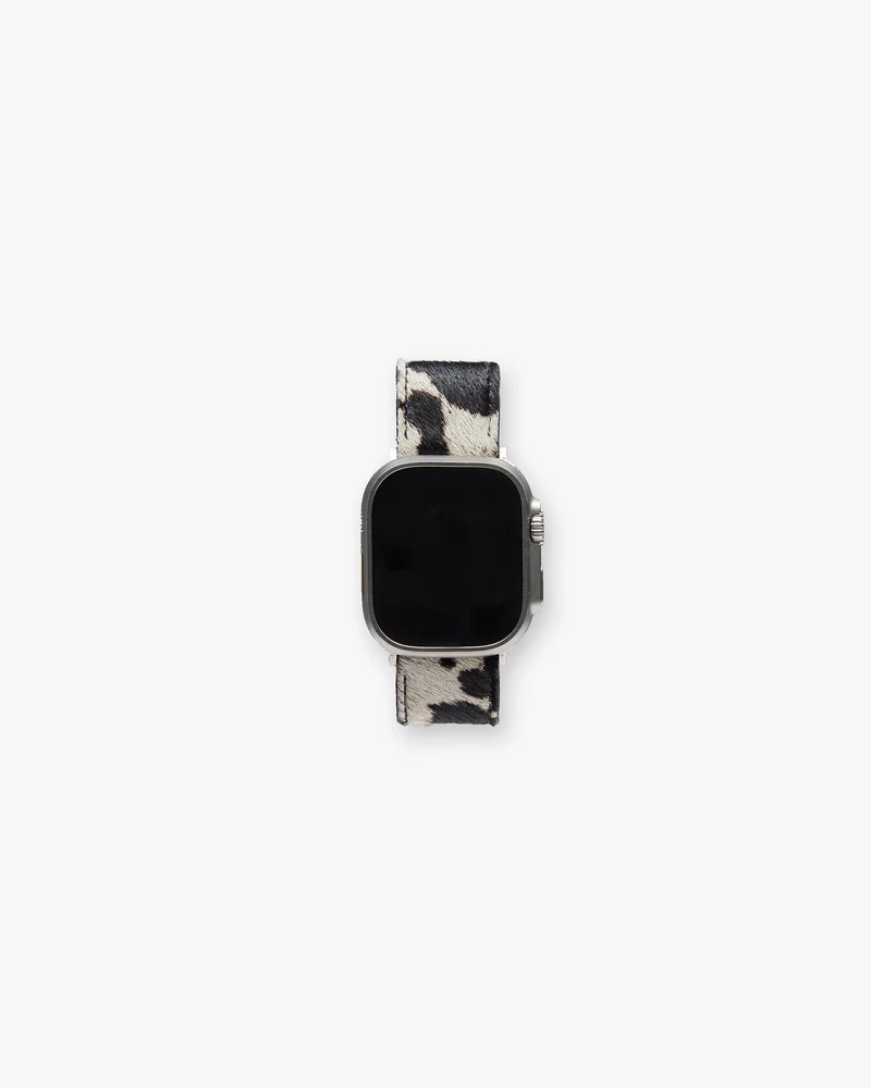 Cowhide Watch Strap - Flat White Jet Black
