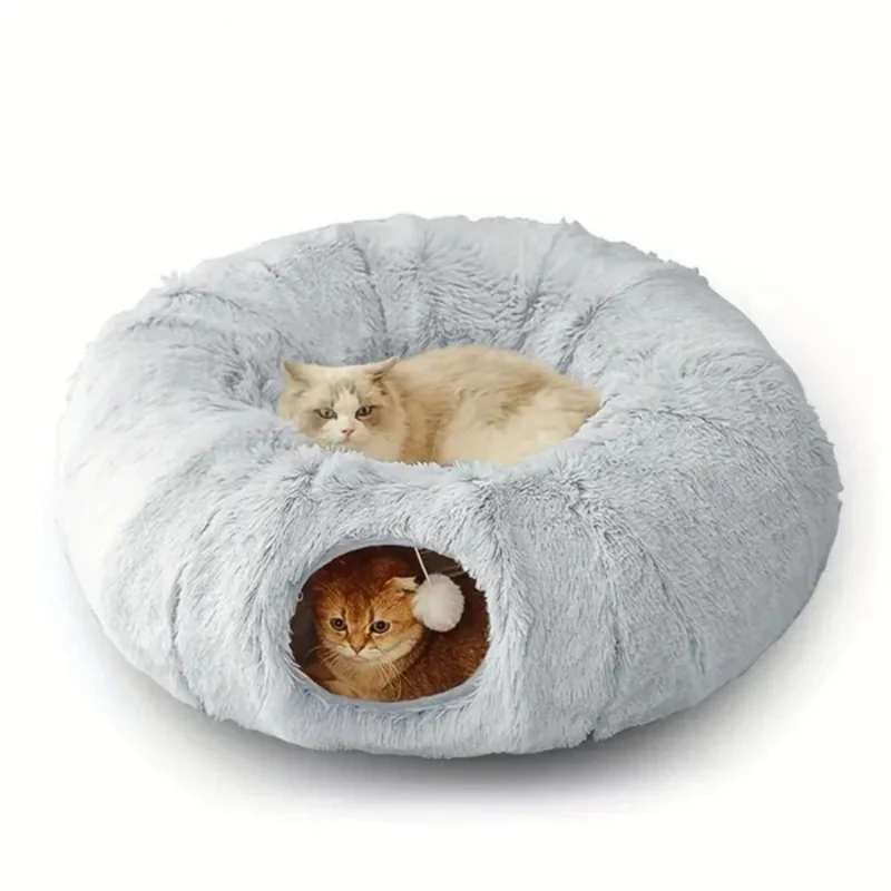 Tunnel douillet pour chats – Pour des moments de calme et de jeu