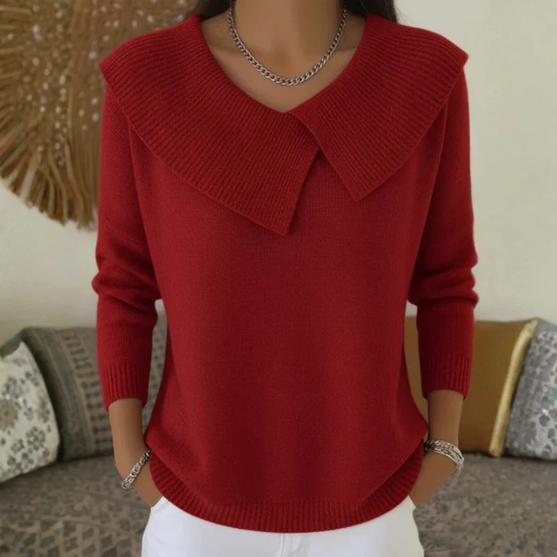 Pull en maille à col montant
