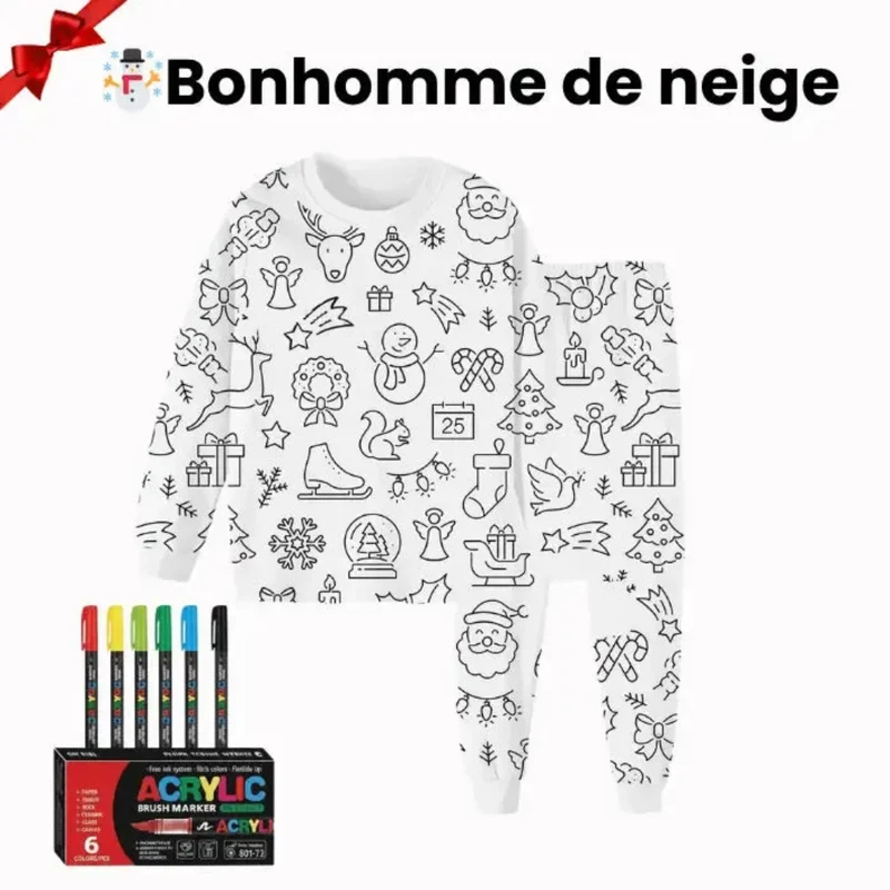 Pyjama à colorier pour enfants