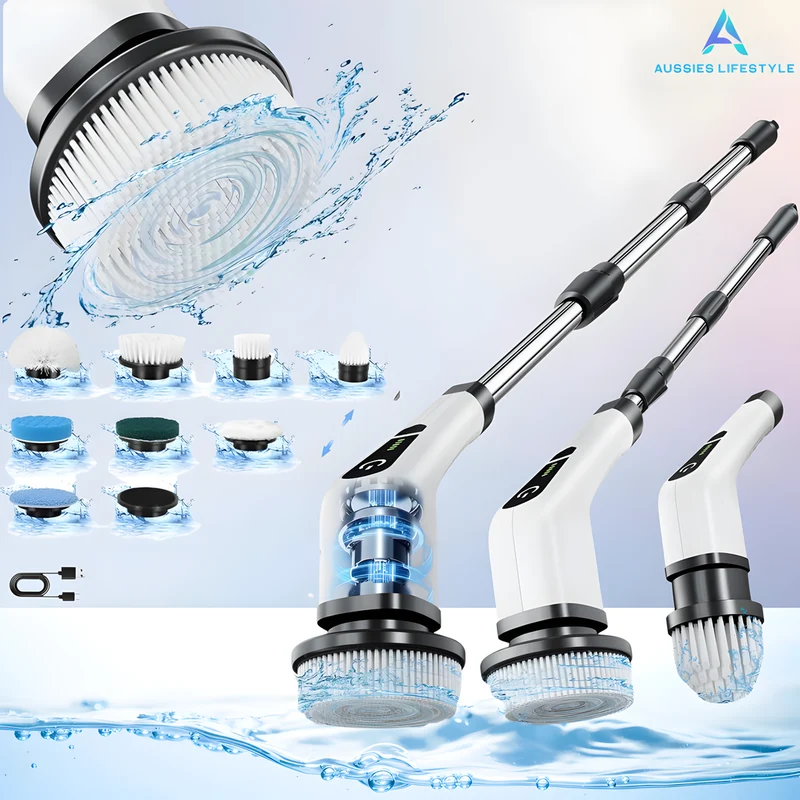 Brosse Rotative Électrique Sans Fil 9-en-1 – L’allié ultime du nettoyage