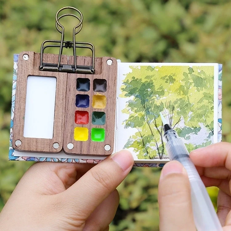 Palette et kit de peinture ultra-compact pour artistes en voyage