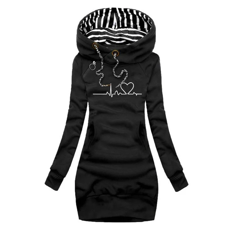 Cécile | Robe-pull imprimée Heartbeat