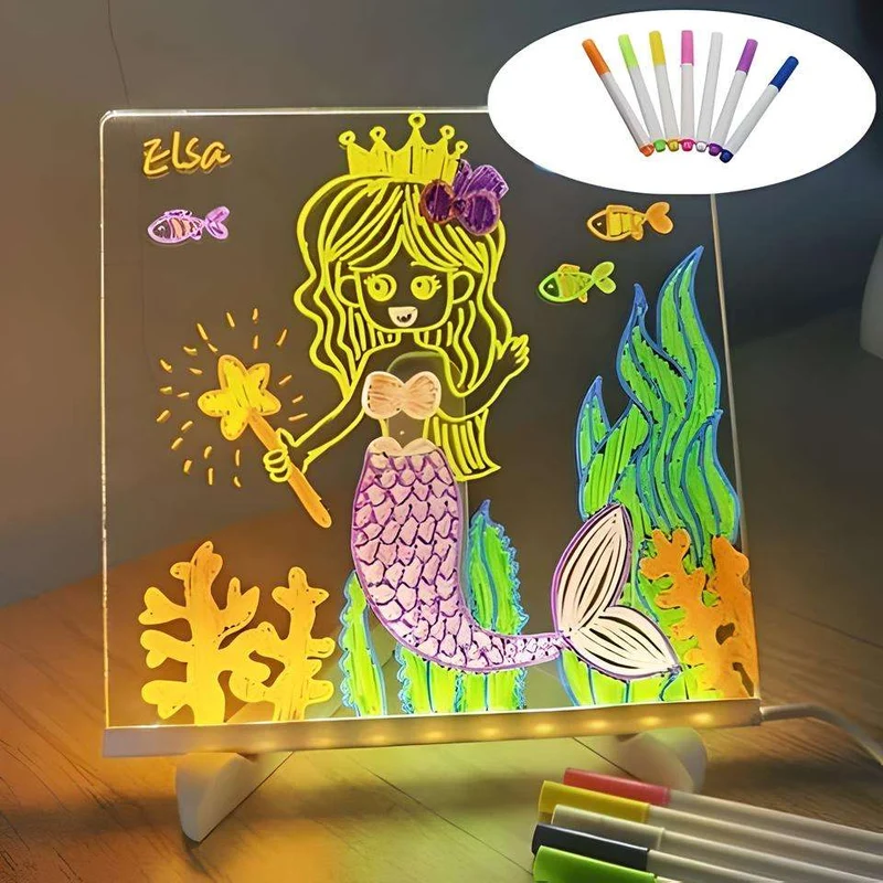 Magic Led-Zeichentafel (inclus 7 stylos lumineux)
