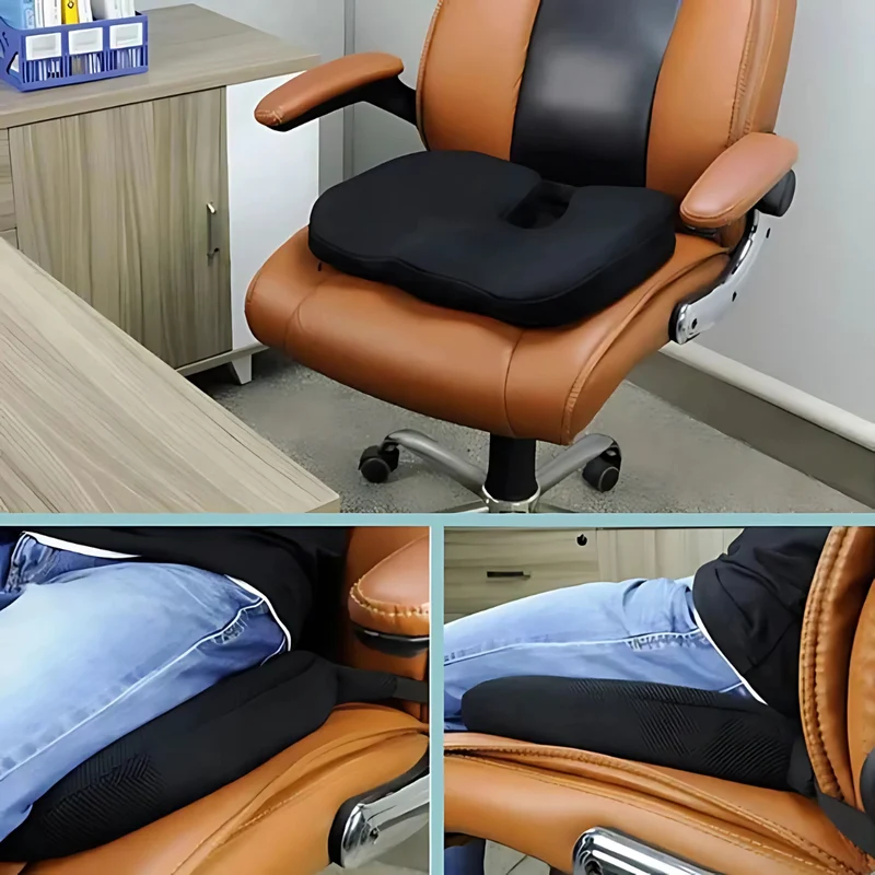 Coussin ergonomique à mémoire de forme pour siège et coccyx