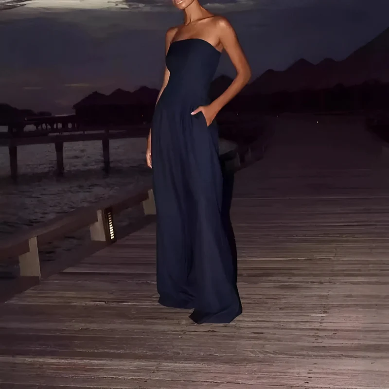 Combinaison bustier fluide pour une silhouette élégante