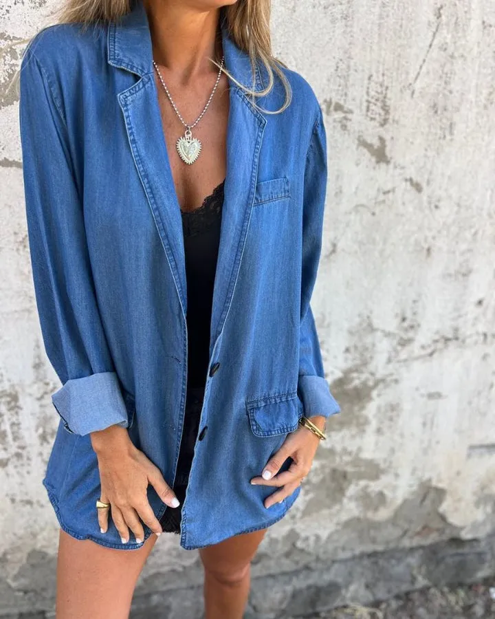 Mireia - Blazer en jean décontracté