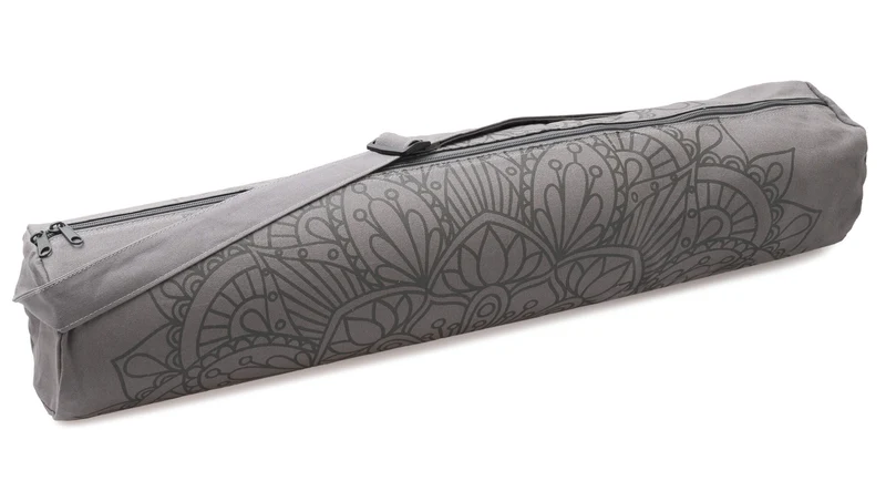 Yogatasche yogibag® basic - zip - cotton - art collection - 86 cm - lotus mandala - graphit