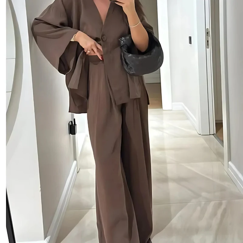 Ensemble élégant à coupe ample – Décontracté & Stylé