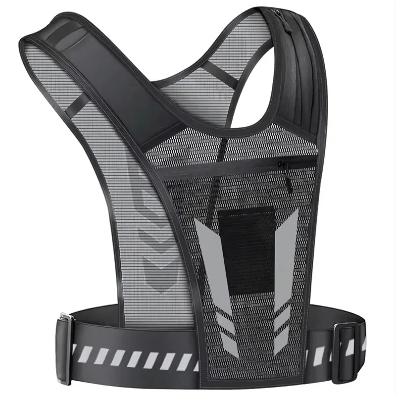 Gilet de course respirant avec gourde souple