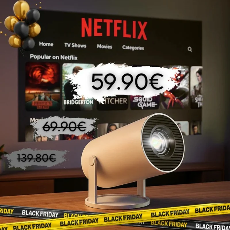 Mini projecteur 4K sans fil – Expérience cinéma à domicile