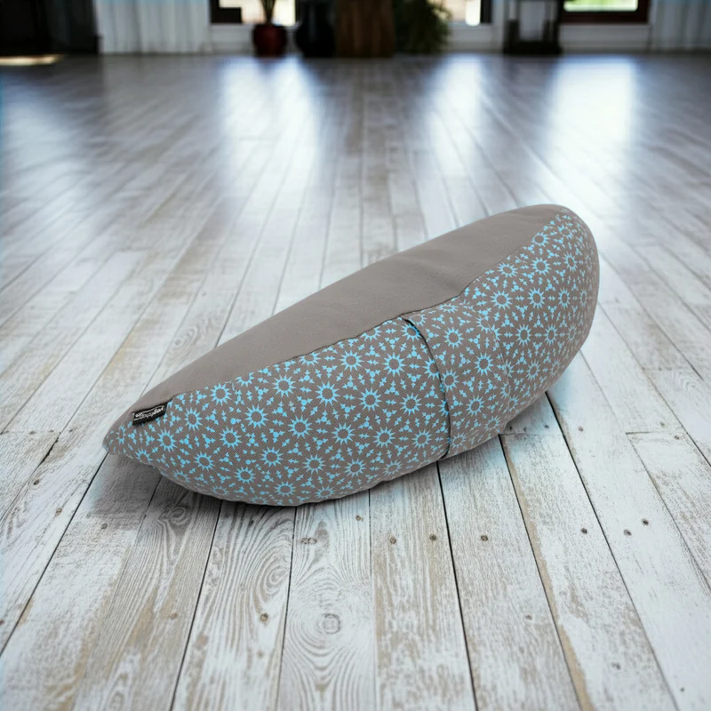 Reise-Meditationskissen halbrund - vintage - cotton