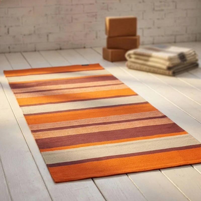 Yogateppich cotton rug - striped