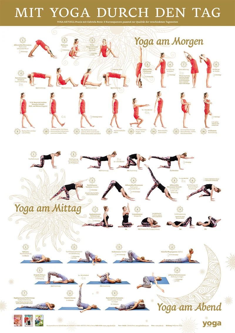 Mit Yoga durch den Tag - Poster A1