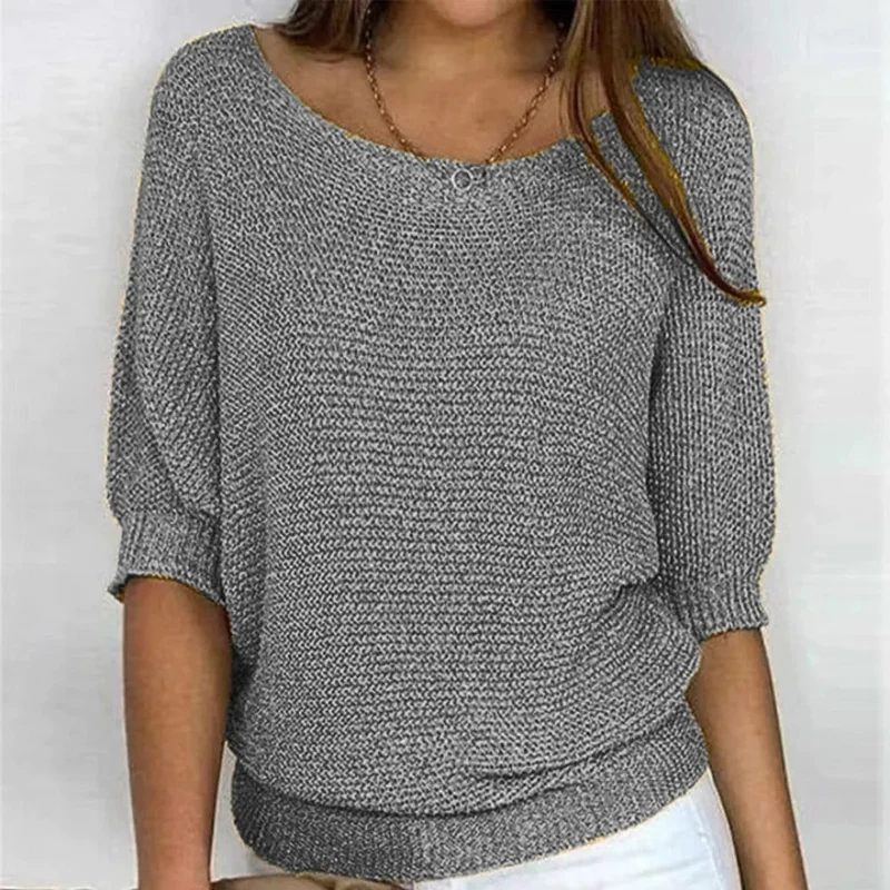 Pull léger doux à manches bouffantes