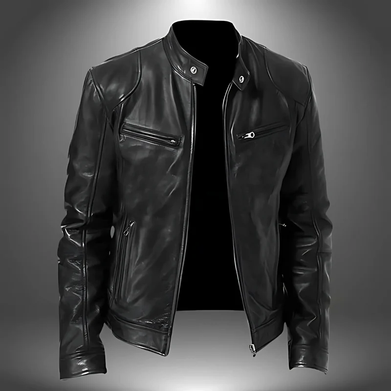 Veste en cuir homme artisanale