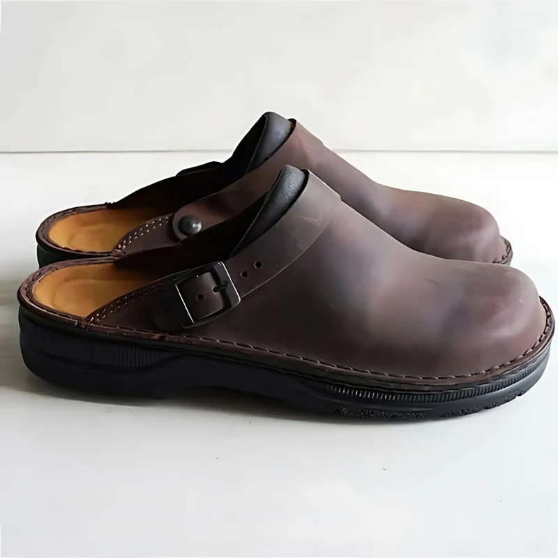 Chaussures confort en cuir sans lacets
