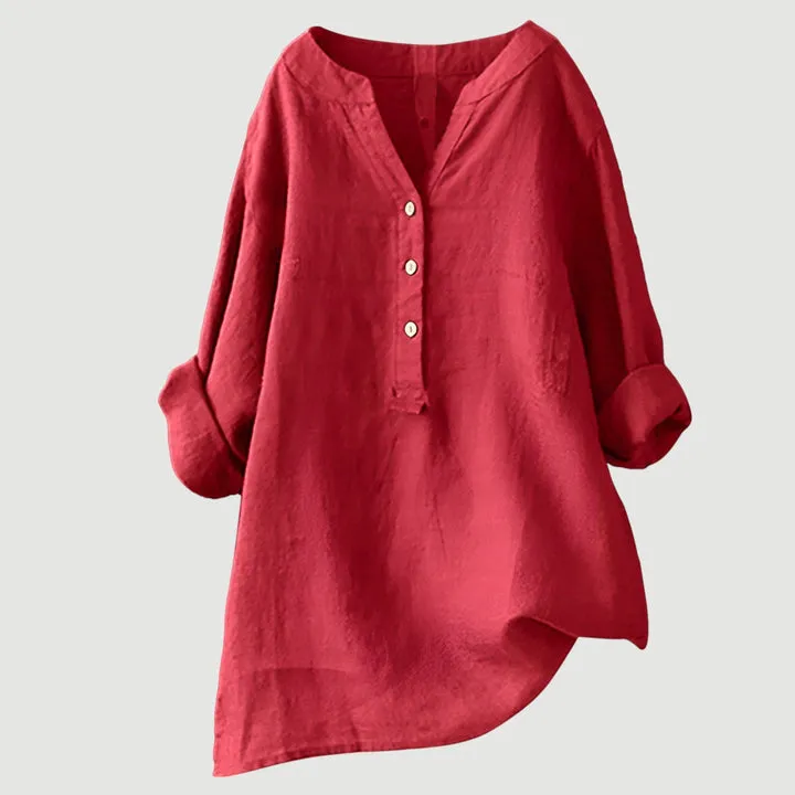 Chemise légère en lin avec boutons