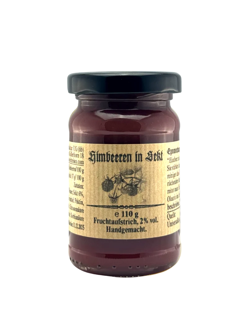 Himbeeren in Sekt (Fruchtaufstrich 2% Vol.)