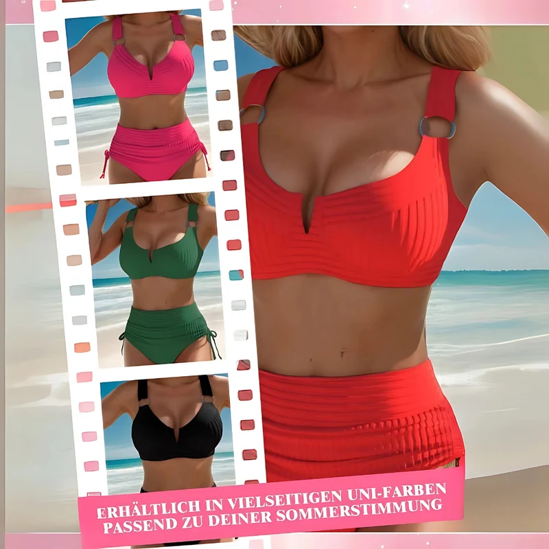 Bikini deux pièces femme taille haute