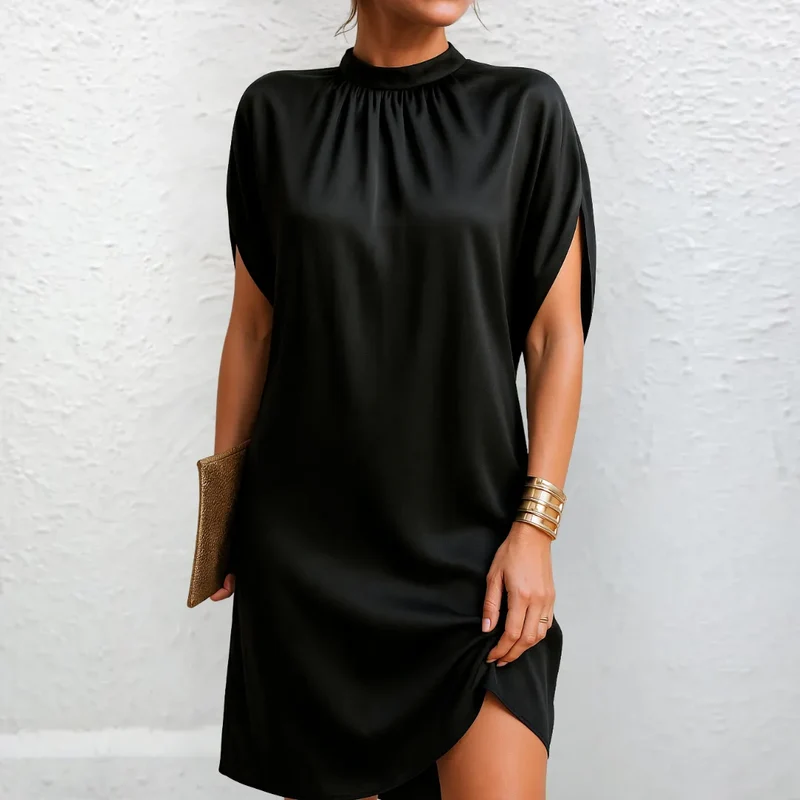 Robe longue plissée élégante et fluide