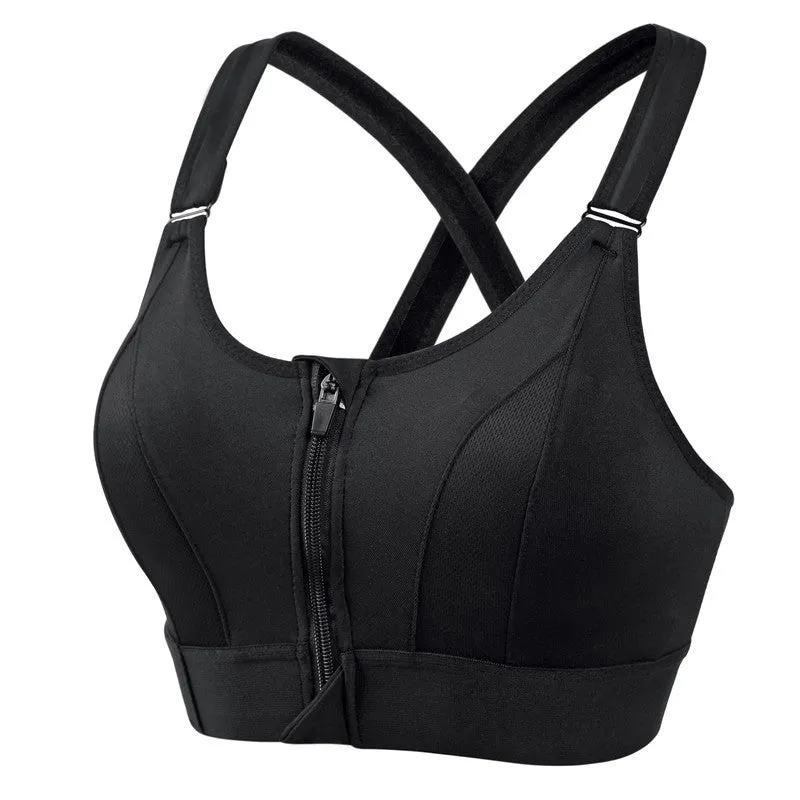 Brassière de sport avec fermeture éclair