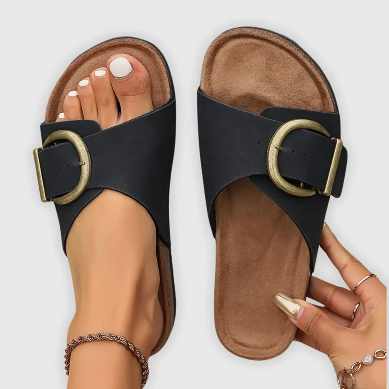 Sandales confortables en lin pour femmes