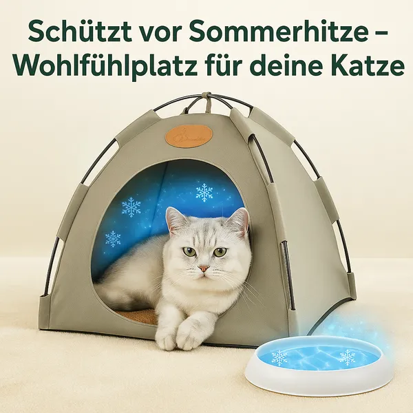 Tente rafraîchissante pour chat