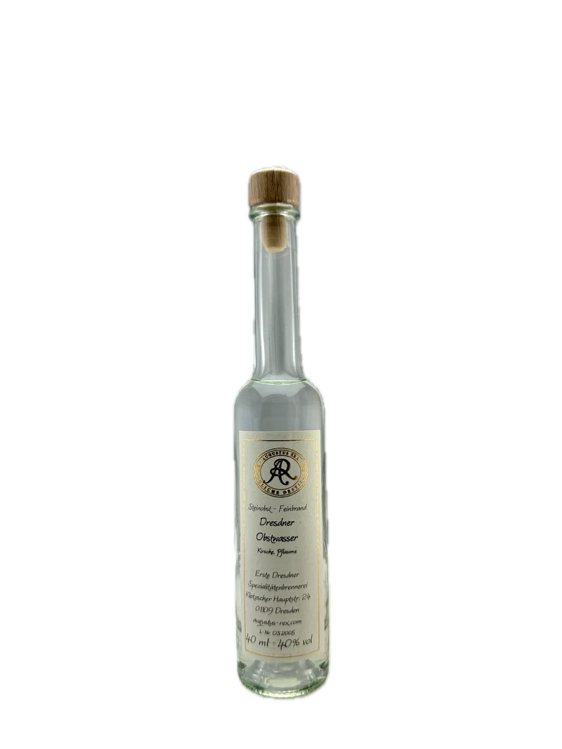 Dresdner Obstwasser, Kirsche Pflaume 40 ml (40% Vol.)