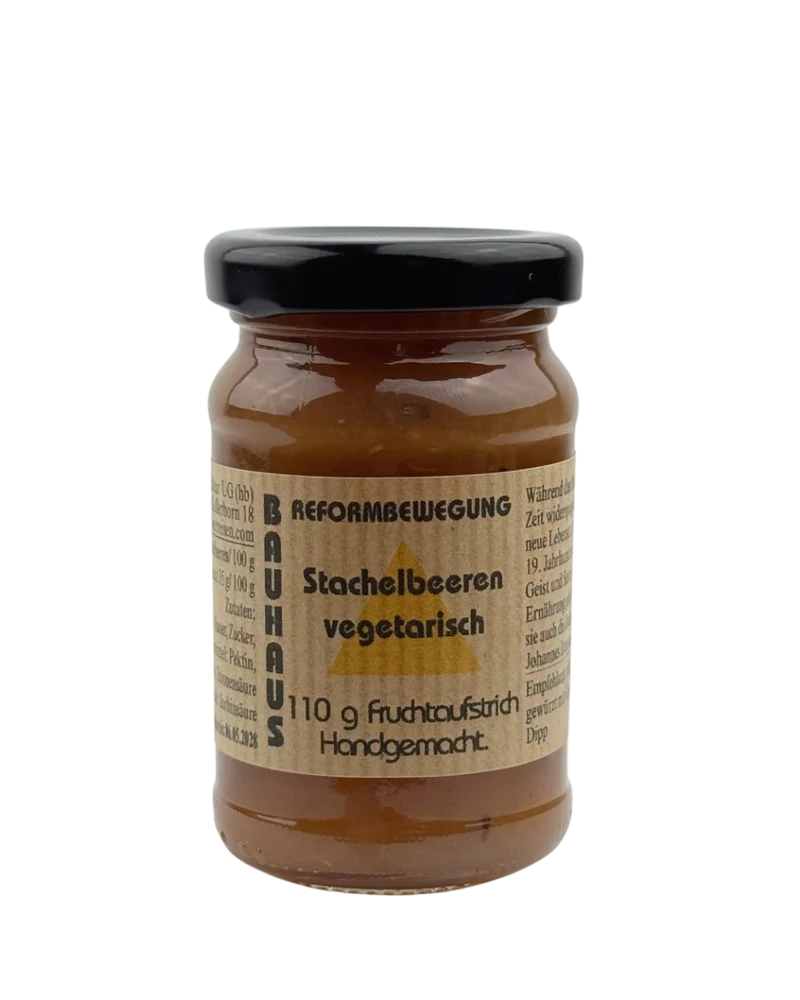 "BAUHAUS Reformbewegung" (grüne Stachelbeere Fruchtaufstrich)