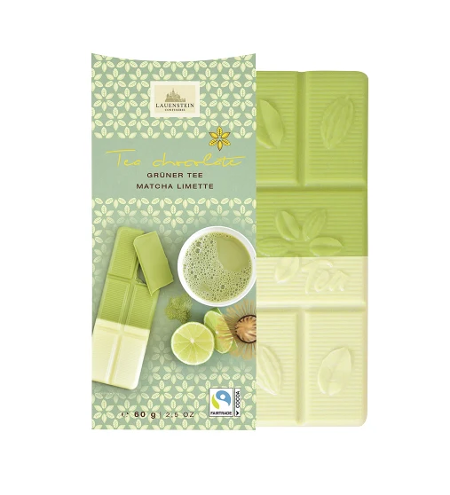 Lauensteiner Teeschokolade "Grüner Tee Matcha-Limette"