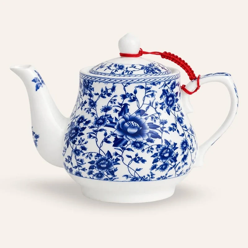 Orientalische Blumen-Teekanne aus Keramik, 1000 ml