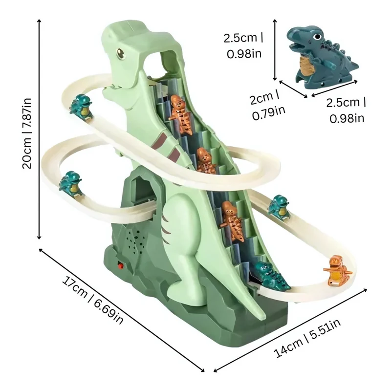 Circuit dinosaure enfant rapide et lumineux