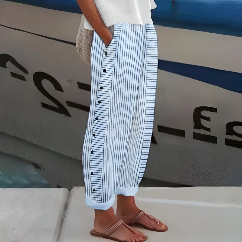 Pantalon d'été léger à rayures