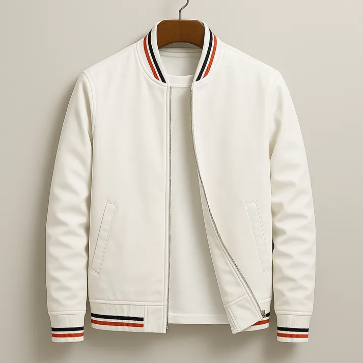 Blouson Bomber à Rayures