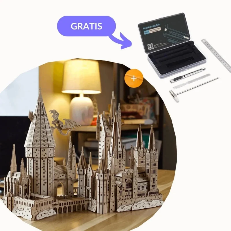 Puzzle 3D en bois Château