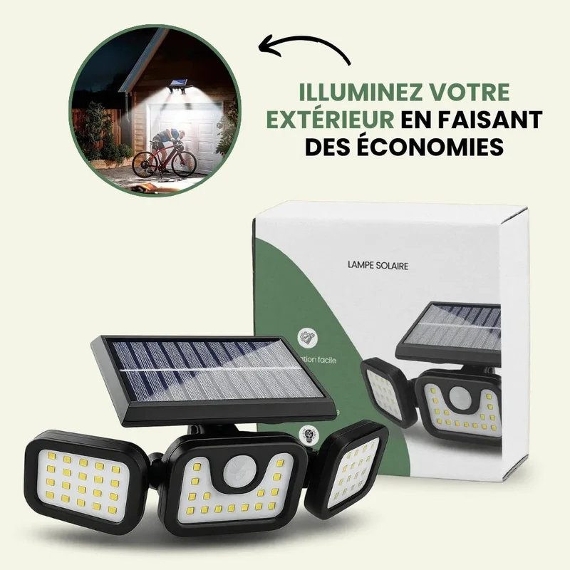 Lampe solaire d'extérieur avec détecteur de mouvement