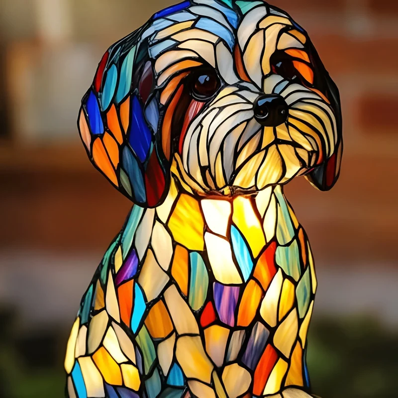 Lampe en verre coloré style Tiffany