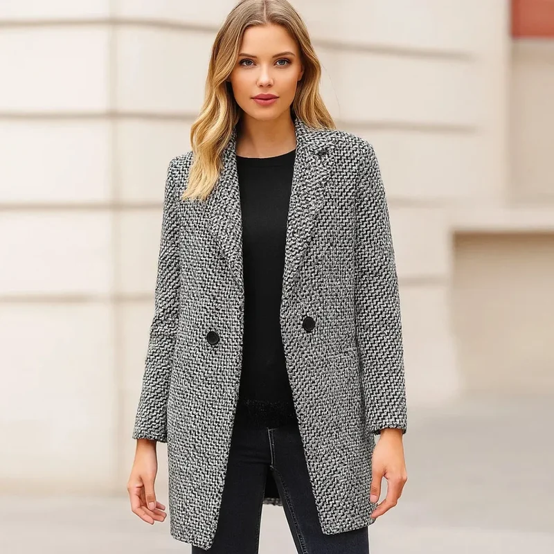 Long manteau en laine femme