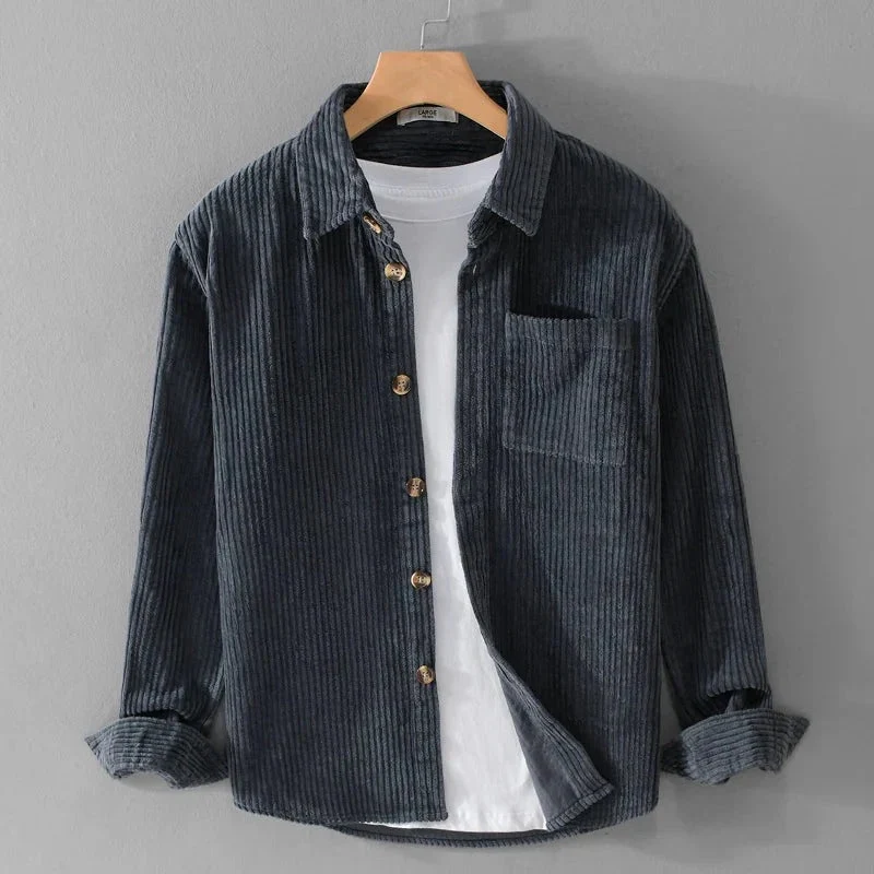 Chemise en velours côtelé pour homme