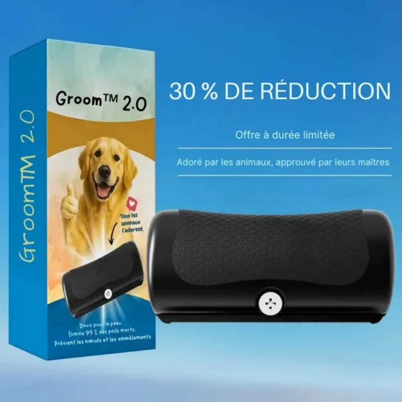 Brosse anti-poils pour chiens et chats
