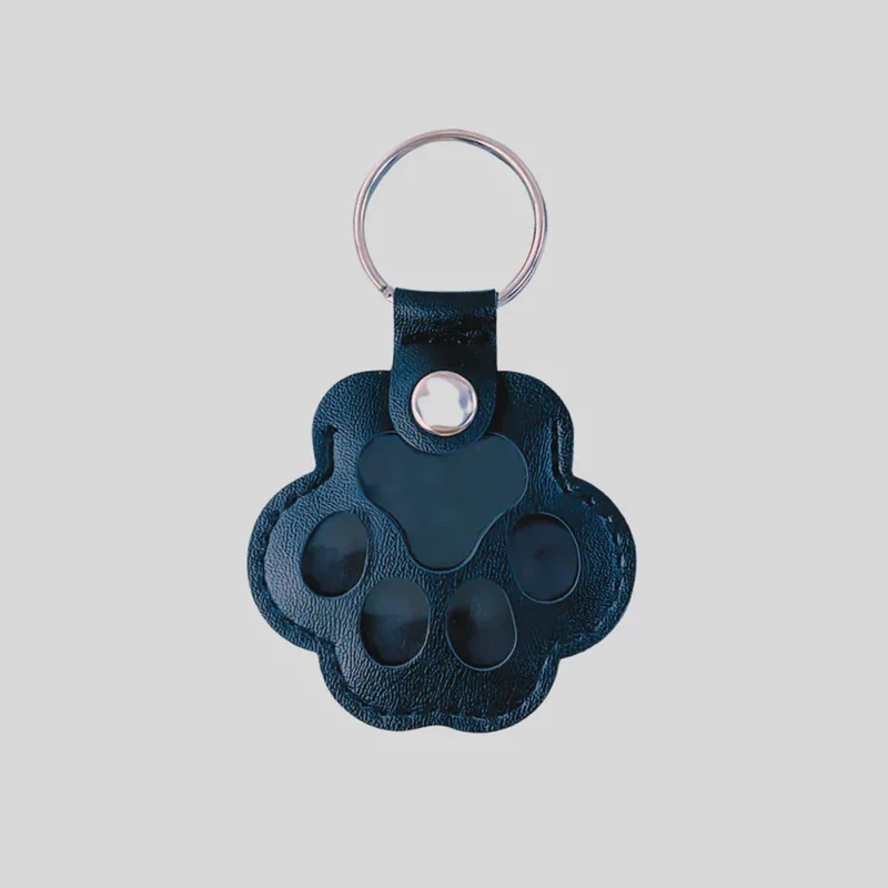 Porte-clés en cuir – Forme de patte pour les amis des animaux