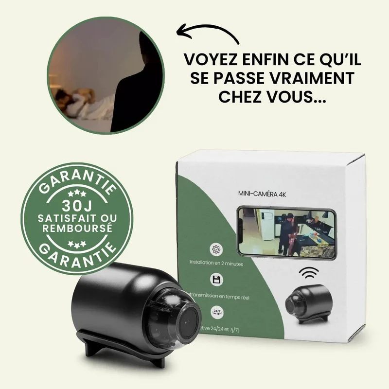 Mini-Caméra de surveillance 4K